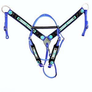 Brida de cabeza occidental de cristal, Color rojo, alta calidad - Product Image 4