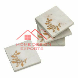 Vente chaude marbre coloré personnaliser la conception à la main sous-verre en marbre pour la maison Bar hôtel dessus de table décor utilisation - Product Image 3