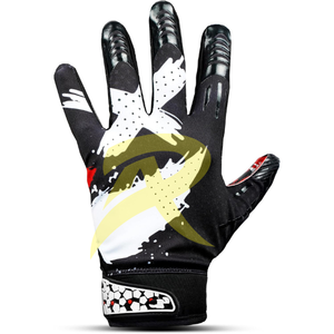 Gants de football américain en cuir confortables en gros avec design personnalisé, paume en silicone adhérent, gants de gardien de but - Product Image 6