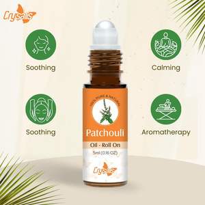 Crysalis Organic 5mL-0,16 FLoz Roll-On Aceite esencial de pachulí para cabello seco y rizado Aceite hidratante y suavizante natural - Product Image 4