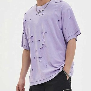 เสื้อยืดผู้ชายสไตล์วินเทจ ทรงโอเวอร์ไซส์ แขนสั้น คอกลม ดีไซน์เรียบง่าย สไตล์สตรีทแฟชั่น ลุคซักยืด - Product Image 4