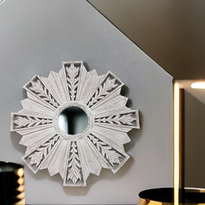Miroir mural en bois moderne avec cadre en bois pour chambre à coucher et salon Vente en gros pas cher