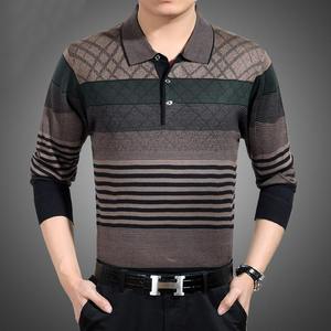 Polos a cuadros de algodón a rayas para hombre, camiseta de manga larga para primavera y otoño, ropa básica para hombre, camisetas informales de algodón al por mayor - Product Image 6