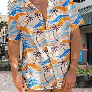 เสื้อยืดฮาวายชายคอตั้งผ้าฝ้าย 100% สัมผัสนุ่มพิเศษ ระบายอากาศ แห้งเร็ว ขายดีที่สุด ราคาส่งถูก - Product Image 4