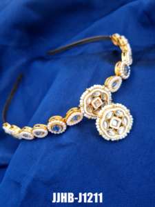 Bandeau de cheveux moderne fait main Bijoux de mode pour femmes Nuptiale Fête de mariage Festival Designer Ethnique Traditionnel Vente en gros en ligne - Product Image 3