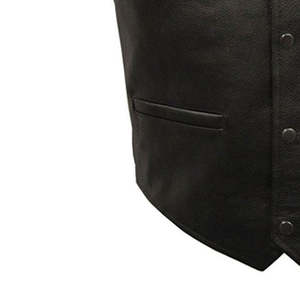 เสื้อกั๊กหนัง100% ระบายอากาศได้ดีสำหรับผู้ชายเสื้อหนังระบายอากาศได้ดี - Product Image 4