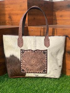 Bolso de mano de piel de vaca de estilo occidental, bolso de mano de moda de alta calidad para mujer, bolso de compras de transporte oculto - Product Image 3
