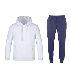 Ensemble de survêtement 2 pièces pour homme, personnalisé, respirant, à capuche, avec manches longues et pantalon à cordon de serrage - Product Image 1
