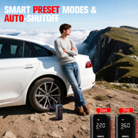 GOOLOO A6 Lite 150psi Compresseur d'air sans fil portable avec affichage numérique, gonfleur de pneus, moniteur de pression des pneus automatique