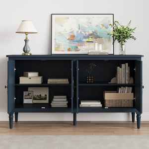 Modern Wooden Accent Cabinet with 4 Doors, Luxury <b>Sideboard</b> <b>Storage</b> Furniture for Living Room, Dining Room, OEM ODM Manufacturer - Product Image 3