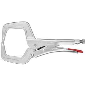 Pinces de serrage Knipex zinguées brillantes pour pièces de travail, sections, haute capacité de maintien – Catégorie de produit : Supports de soudage - Product Image 1