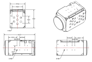Módulo de cámara SONY CMOS IMX347 2/4MP 25x Zoom óptico 6,7-167,5mm Perfil de protocolo focal S/G H.265 Compresión de video - Product Image 4