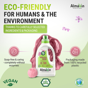 AlmaWin RTS 2 Wool & Silk Lavender 750ml 50 Loads 20-40 Celsius Mild <b>Laundry</b> Organic <b>Detergent</b> Liquid - Product Image 5