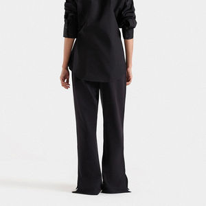 กางเกงวอร์มขาบานดีไซน์ล่าสุดสำหรับผู้หญิง กางเกงโยคะลำลองแบบสบายๆ กางเกงจ็อกเกอร์ใส่สบายมีกระเป๋า คุณภาพสูง ขายส่ง - Product Image 4