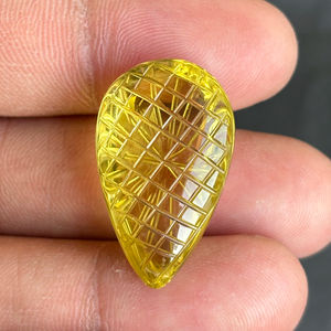 Directo del fabricante de la India, cabujón de cuarzo limón Natural, piedras preciosas sueltas de pera tallada en Limón amarillo para la fabricación de joyas - Product Image 4