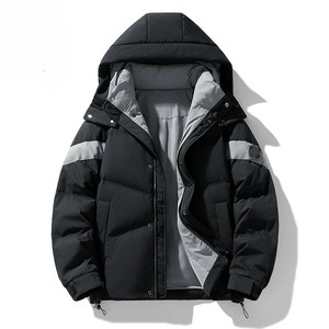 Fabricant Hiver Extérieur Respirant Noir Brillant Personnalisé Hommes Duvet épais Veste en peluche à bulles Veste d'hiver - Product Image 3