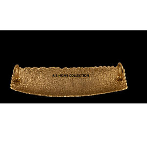 Plateau de service de luxe en métal en aluminium de conception turque avec la couleur d'émail pour le service de chocolats et de dessert - Product Image 2