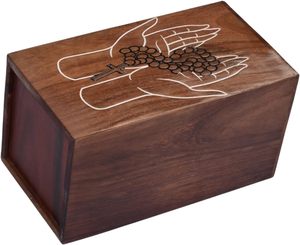 Urna de palisandro para cenizas humanas-Caja de madera de árbol de corazón-Urna de cremación personalizada para cenizas Urna de madera grande hecha a mano - Product Image 4