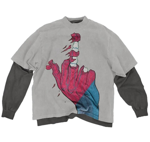 T-shirt à manches courtes double couche pour hommes de haute qualité 100% coton biologique anti-boulochage coupe régulière - Product Image 6