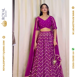 Nuevo diseñador Faux Georgette con hilo y secuencia Work Lehenga Choli Collection - Product Image 2