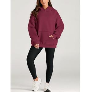 Alta calidad de algodón liso de peso pesado en blanco de gran tamaño personalizado de las mujeres de talla grande de los hombres sudaderas con capucha de BD - Product Image 6