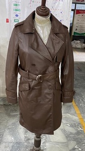 Ropa de talla grande para mujer Chaqueta de cuero genuino de alta calidad Abrigo Mujer Cuero largo - Product Image 5