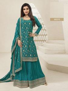 Meilleur prix d'usine sur la robe d'été décontractée Salwar Kameez solide et imprimée pakistanaise nouvelle robe de soirée à chaud - Product Image 5