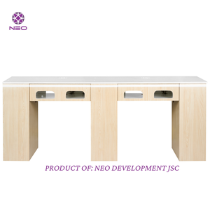 Mesa de manicura doble profesional de Venta caliente, mesas de uñas de técnico de lujo, muebles de salón para salones de uñas - Product Image 2