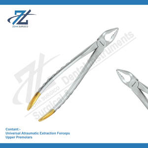 Prémolaires inférieures pince d'extraction atraumatique universelle norme de qualité allemande fabricant d'instruments chirurgicaux dentaires Pakistan - Product Image 2