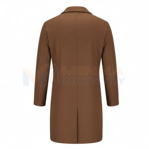 Manteau long pour homme en laine et polyester chaud pour l'hiver, vêtements thermiques pour homme, manteau long en vente en ligne - Product Image 2