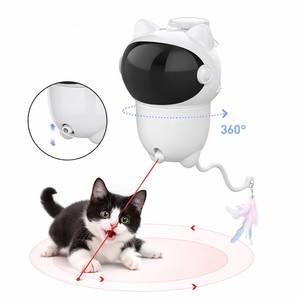 Jouet pour chat automatique mural en métal moderne OEM en gros avec laser et plume interactive |   Détecteur de mouvement rechargeable par USB silencieux - Product Image 6
