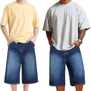 Pantalones cortos de mezclilla lavados con ácido para hombre personalizados, ajuste Vintage, logotipo Personal, etiqueta, bordado, impresión, OEM, ODM, suministro a granel - Product Image 6