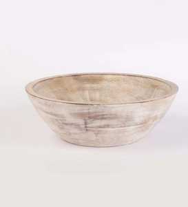Tazón de madera con motivo de grulla antigua para servir ensaladas, con interior esmaltado y estampado, plato de madera para vajilla de restaurante con temática vintage - Product Image 4