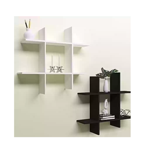 Meilleur design Home show support mural Étagère murale en bois Cube Décoration marron Lot de 1 Cube & Rectangle Design mordent - Product Image 6