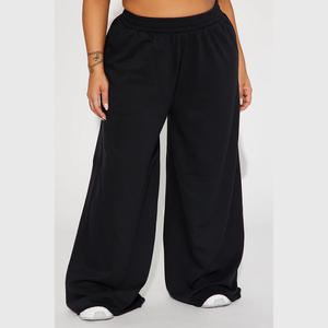 <b>Women's</b> Streetwear Winter Wide Leg Sweatpants Trendy High <b>Waist</b> Lounge Joggers Regular Fit <b>Elastic</b> Casual Pants Pockets Flat - Product Image 6