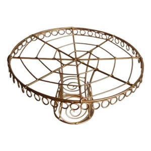 Base para Pastel de un Solo Nivel, de Alambre de Hierro con Acabado Dorado Antiguo, Ecológica, Apta para Lavavajillas, para Hogar, Bodas, Fiestas de Cumpleaños, Decoración de Mesa - Product Image 1