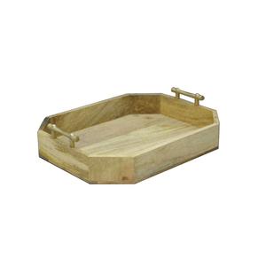 ถาดเสิร์ฟไม้ในสไตล์ที่เป็นเอกลักษณ์ถาดไม้ที่เป็นมิตรต่อสิ่งแวดล้อมด้ามจับวอลนัทเคลือบเงา - Product Image 6