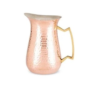 Vintage Design Pure Copper Water Jug Kitchen <b>Tabletop</b> Decor Dishwasher Microwave Safe for Home Hotel Restaurant Use Wholesale - Product Image 5