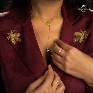 Collier Aigle Brisé en Argent Sterling 925 avec Ailes en Zircon Doré Serties Griffe pour Cadeau - Product Image 4
