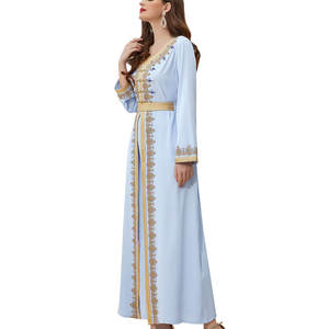 Caftan marocain à la vente chaude, design imprimé personnalisé, robe décontractée de longueur régulière pour adultes, respirante, prix raisonnable - Product Image 4