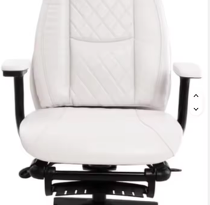 Silla de Oficina Nueva con Masaje de Tejido, Elegante y Atemporal, Silla de Oficina Blanca Reclinable para Mayor Comodidad - Product Image 1