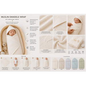 Serviette de bain à capuche pour bébé en coton 100% premium, douce, absorbante, respectueuse de la peau, essentiels pour nouveau-nés en provenance de Turquie - Product Image 6