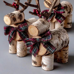 Figurine de renne en bois personnalisée Cadeau de Noël et décoration intérieure - Product Image 1