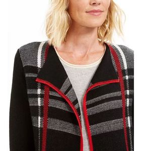Cardigan Floreale da Donna Charter Club con Bottoni Decorativi a Quadri, Lungo e Casual per Tutte le Stagioni - Nero Taglia XX-Large - Product Image 3