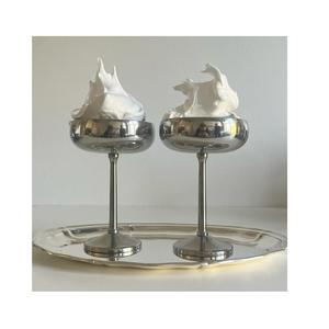 Classic Design Stainless Steel Serving Dessert Ice Cream Cups <b>Mini</b> Glasses Round Footed Ice Cream Cups - Product Image 3