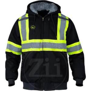 High Quality Reflective Construction Worker Vest <b>Hi</b> <b>Vis</b> Sweatshirt Hood for Working Safety OEM Wholesale Price <b>Running</b> Style - Product Image 2