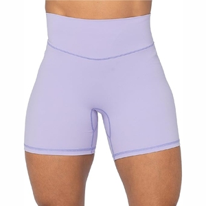 Leggings cortos deportivos de alta elasticidad, sin costuras, cintura alta cintura baja corto gimnasio Fitness - Product Image 1