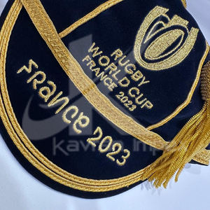 Logotipo personalizado Rugby Honor Cap Color rojo Rugby Cap con bordado de oro Gorra de rugby más vendida - Product Image 5