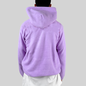 Sudaderas con capucha de lana polar a granel unisex Diseño de impresión 3D de material suave de secado rápido con logotipo bordado para entusiastas del aire libre en invierno - Product Image 2