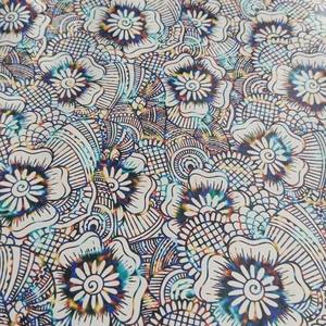 Peau de cuir de camouflage multicolore fantaisie personnalisable de 1 à 12 pieds carrés produits en cuir imprimés de fleurs. - Product Image 5